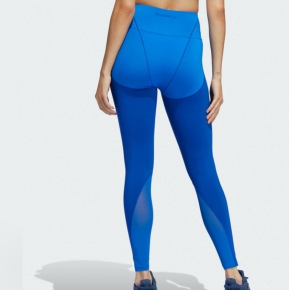 Adidas Ivy Park Glory Blue/Team Royal Blue High-Waisted Leggings Size Small - Picture 3 of 11